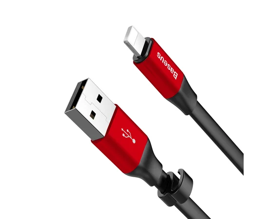 Дата кабель Baseus Nimble Portable USB to Lightning (23см) (CALMBJ-B01) Черный / Красный