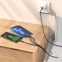 Дата кабель Borofone BX71 USB to 3in1 (1m) Чорний