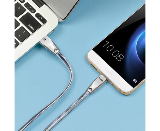 Дата кабель Hoco U9 Type-C Cable (1.2m) Серебряный