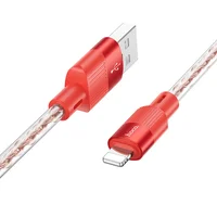 Дата кабель Hoco X99 Crystal Junction USB to Lightning (1.2m) Red