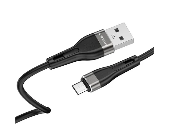 Дата кабель Borofone BX46 Rush USB to MicroUSB (1m) Черный