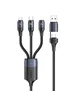 Дата кабель Usams US-SJ515 U73 3IN1 Aluminum Alloy Cable 1.2m Синий