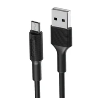 Дата кабель Borofone BX1 EzSync USB to MicroUSB (1m) Чорний