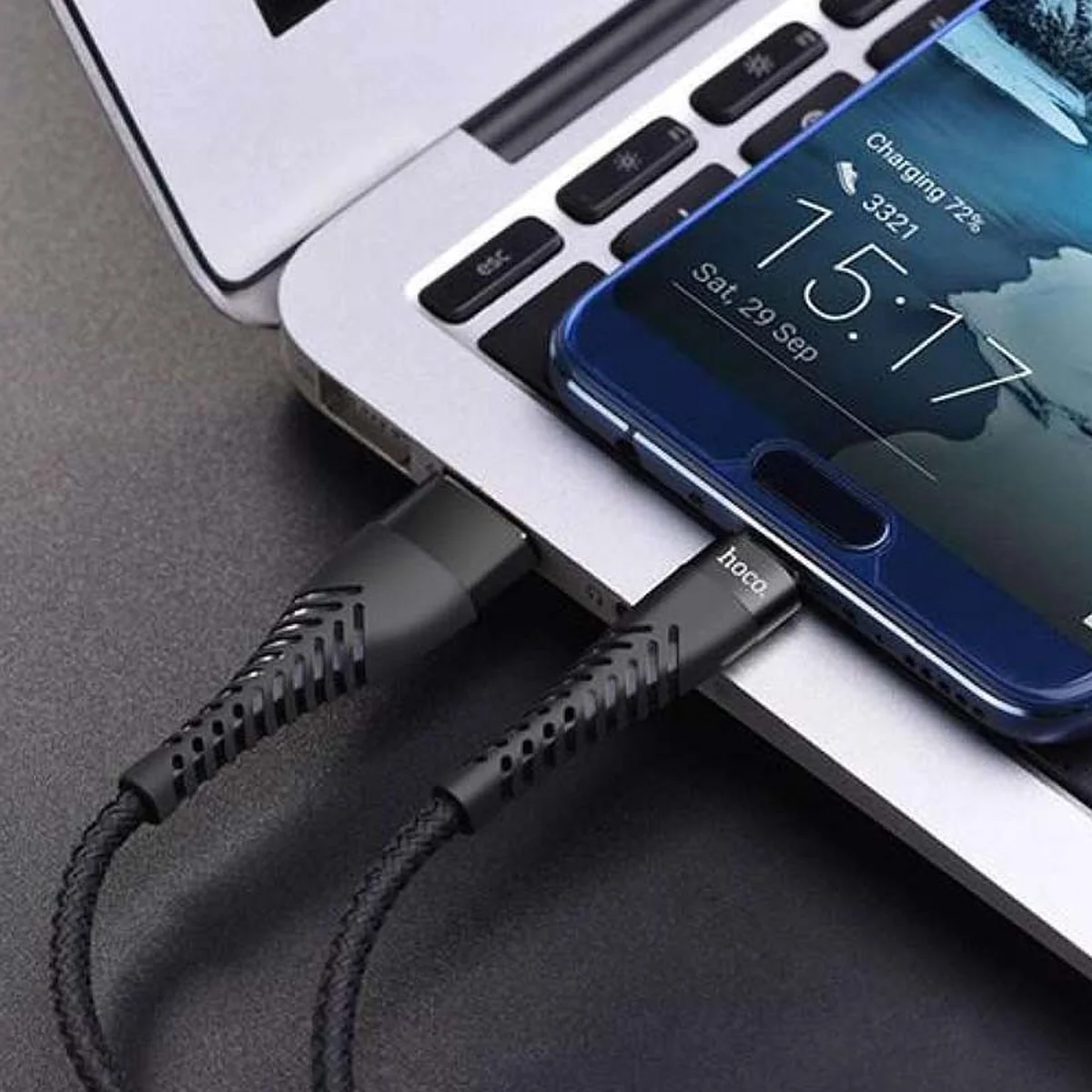 Дата кабель Hoco UD02 "Grandiose" Type-C (1m) Чорний