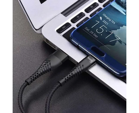 Дата кабель Hoco UD02 "Grandiose" Type-C (1m) Черный