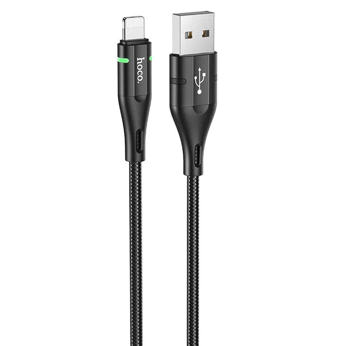 Дата кабель Hoco U93 "Shadow" Lightning (1.2 m) Черный
