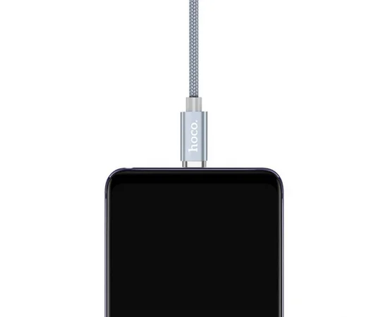 Дата кабель Hoco Magnetic U40А плетеный USB to MicroUSB (1m) Серый