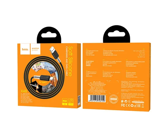 Дата кабель Hoco X48 "Soft" Type-C (1m) Черный