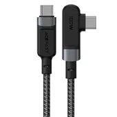 Дата кабель Acefast C5-03 USB-C to USB-C 100W right angled aluminum alloy (1m) Black