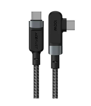 Дата кабель Acefast C5-03 USB-C to USB-C 100W right angled aluminum alloy (1m) Black