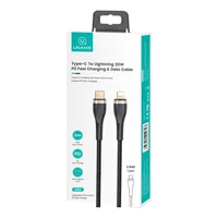 Дата кабель Usams US-SJ489 U64 Type-C To Lightning 20W PD (1.2m) Черный