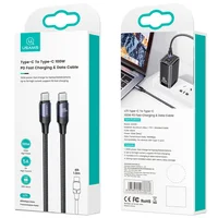 Дата кабель USAMS US-SJ524 U71 Type-C to Type-C PD 100W (1.2m) Black
