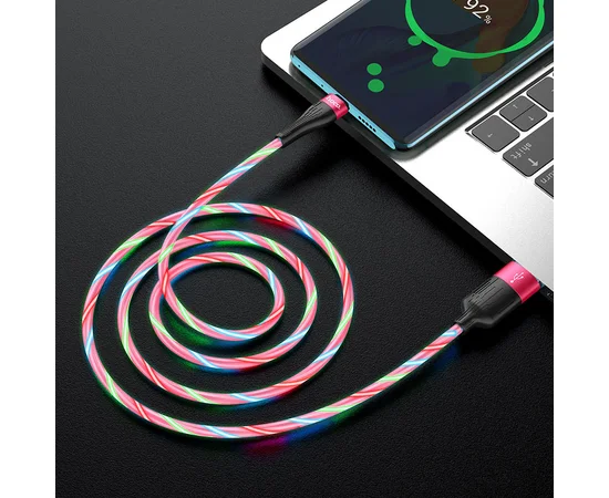 Дата кабель Hoco  U85 "Charming Night" Type-C (1М) Розовый