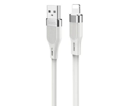 Дата кабель Hoco U72 "Forest Silicone" Lightning (1.2М) Белый