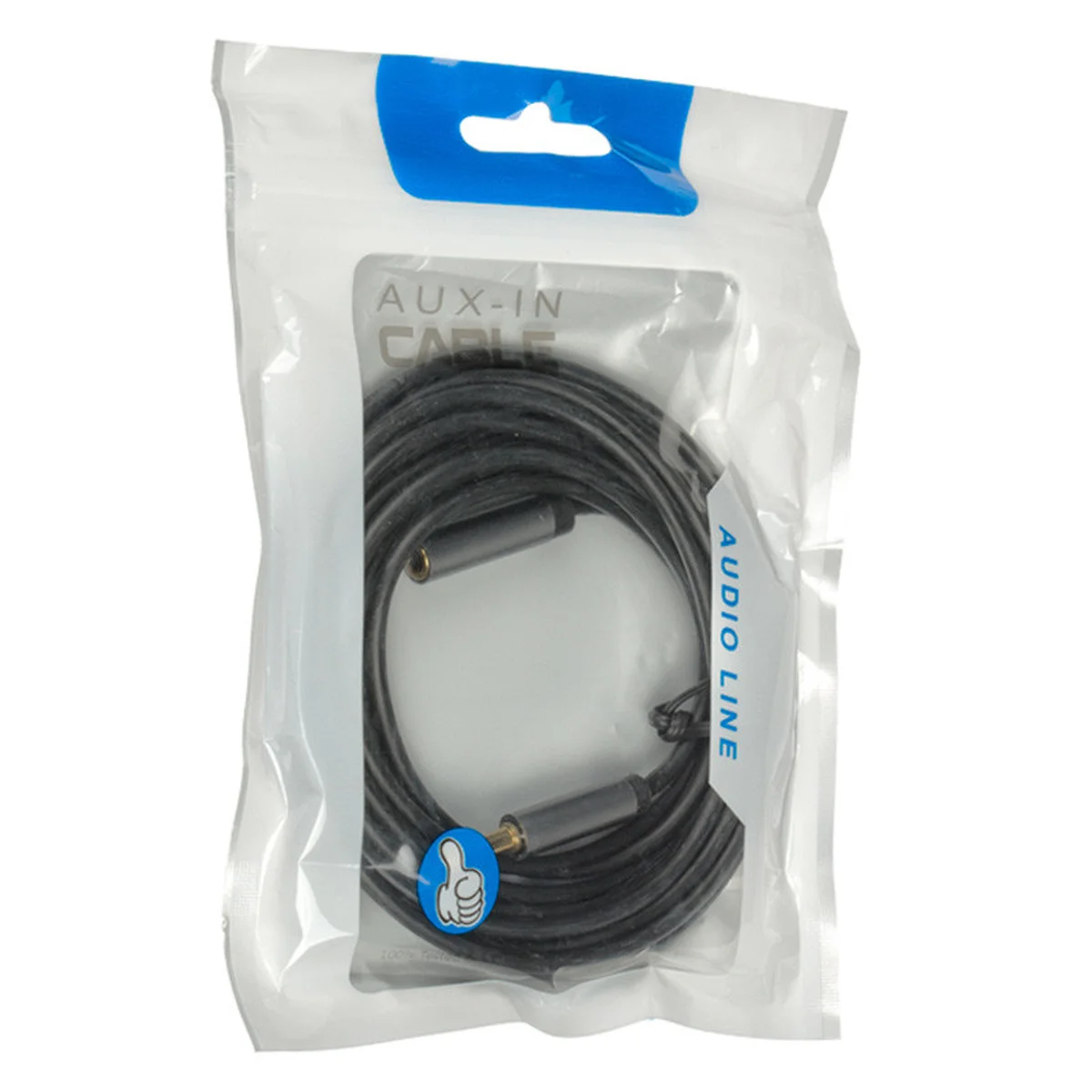 AUX удлинитель металл 2 pin 3м Черно - серый