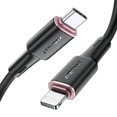 Дата кабель Acefast MFI C2-01 USB-C to Lightning zinc alloy silicone (1m) Black