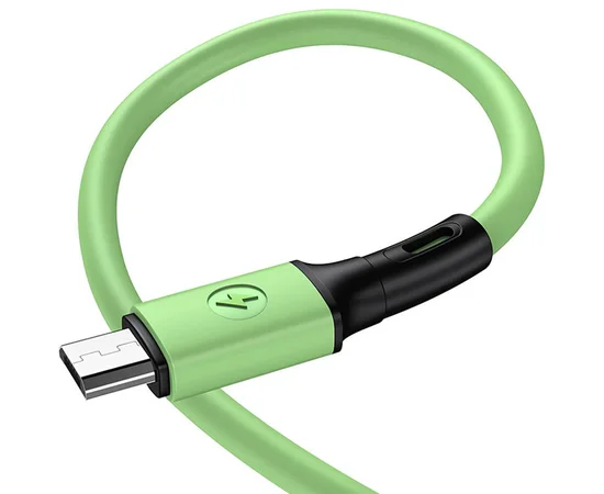 Дата кабель USAMS US-SJ435 U52 USB to MicroUSB (1m) Зеленый