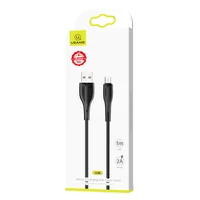 Дата кабель Usams US-SJ373 U-38 USB to MicroUSB 2A (1m) Черный