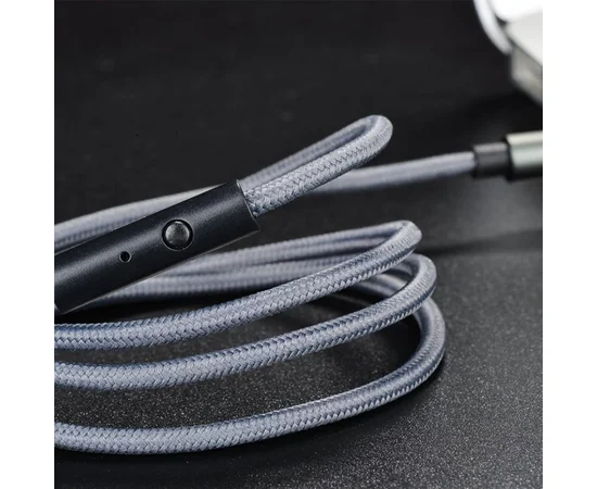 Аудио кабель Aux Hoco UPA04 With Mic (1m) Черный