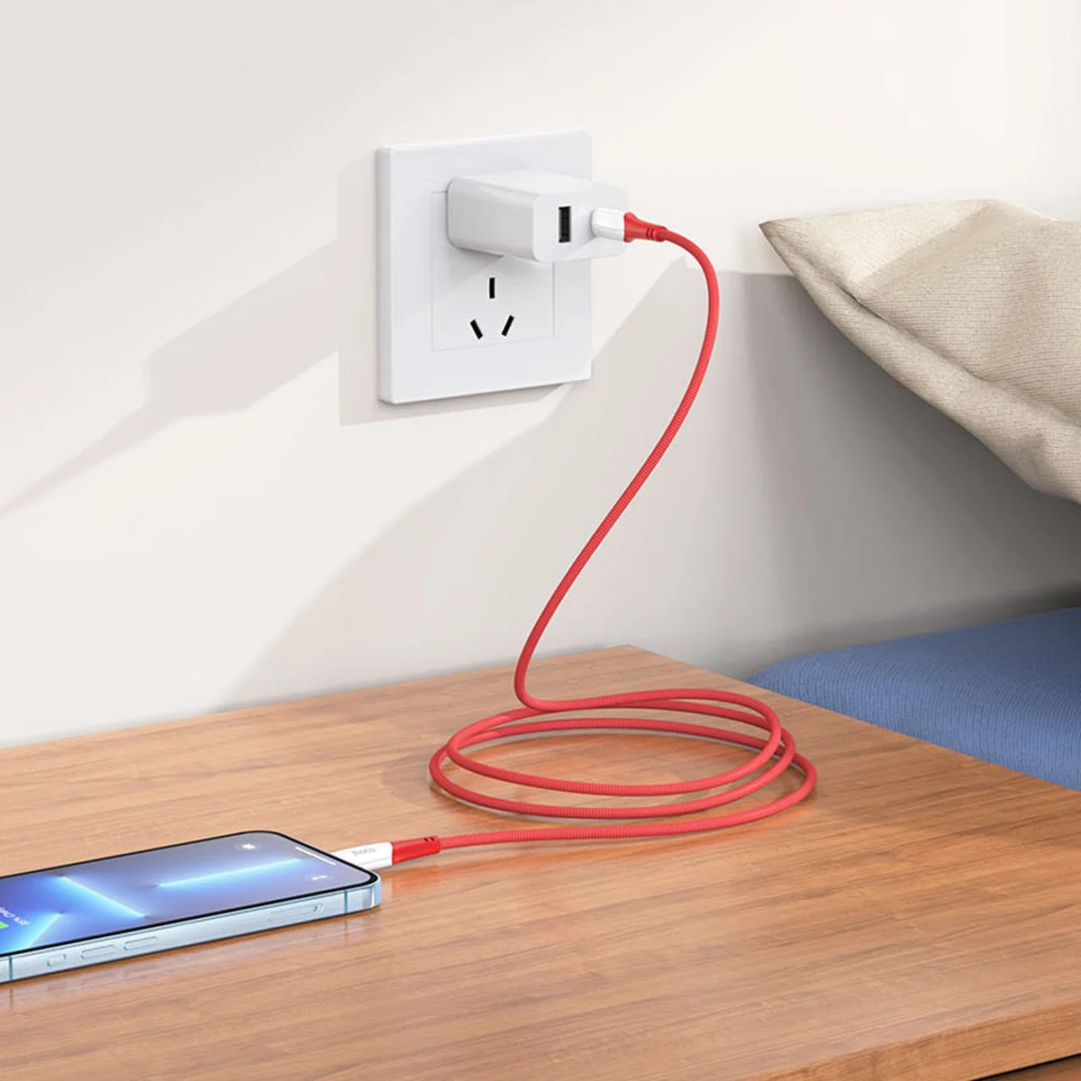 Дата кабель Hoco X70 Ferry PD Type-C to Lightning (1m) Красный