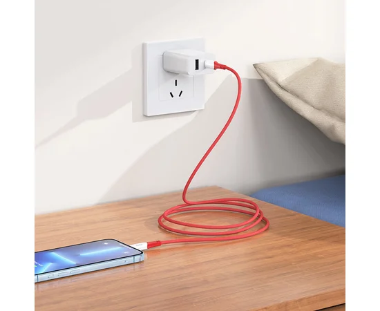 Дата кабель Hoco X70 Ferry PD Type-C to Lightning (1m) Красный