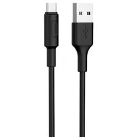 Дата кабель Hoco X25 Soarer MicroUSB (1m) Черный