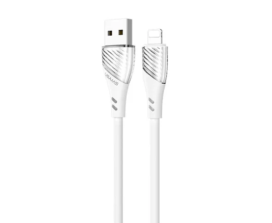 Дата кабель Usams US-SJ493 U65 Liquid Silicone USB to Lightning 3A 1m Белый