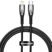 Дата кабель Baseus Glimmer Series Fast Charging Data Cable Type-C to Lightning 20W 1m (CADH000001) Black