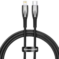 Дата кабель Baseus Glimmer Series Fast Charging Data Cable Type-C to Lightning 20W 1m (CADH000001) Black