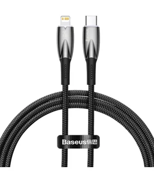 Дата кабель Baseus Glimmer Series Fast Charging Data Cable Type-C to Lightning 20W 1m (CADH000001) Black