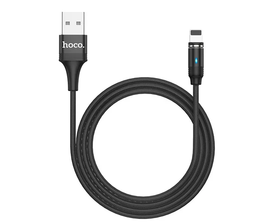 Дата кабель Hoco U76 "Fresh magnetic" Lightning (1.2m) Черный