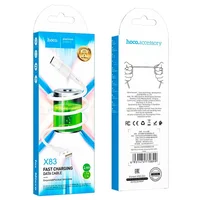 Дата кабель Hoco X83 Victory USB to MicroUSB (1m) White