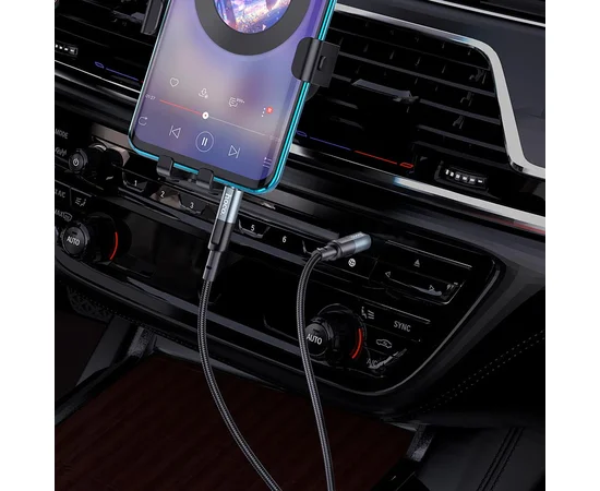 Аудио кабель Aux Hoco UPA23 (1m) Metal gray