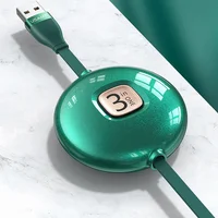 Дата кабель Usams US-SJ508 U69 3IN1 Retractable Cable 1m Зеленый