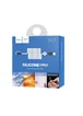 Дата кабель Hoco X21 Plus Silicone Lightning Cable (1m) black_white