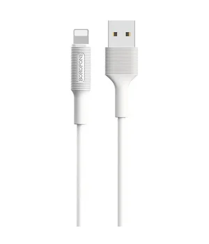 Дата кабель Borofone BX1 EzSync USB to Lightning (1m) Белый Дата кабель Borofone BX1 EzSync USB to Lightning (1m) Белый