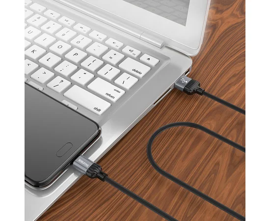 Дата кабель Borofone BX28 Dignity USB to MicroUSB (1m) Metal gray