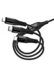 Дата кабель Hoco X123 Victory 3in1 Type-C to Lightning/Type-C/MicroUSB 3A (1m) Black