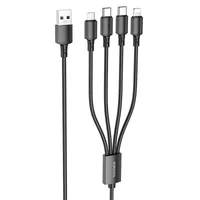 Дата кабель Borofone BX72 USB to 3in1 (1m) Чорний
