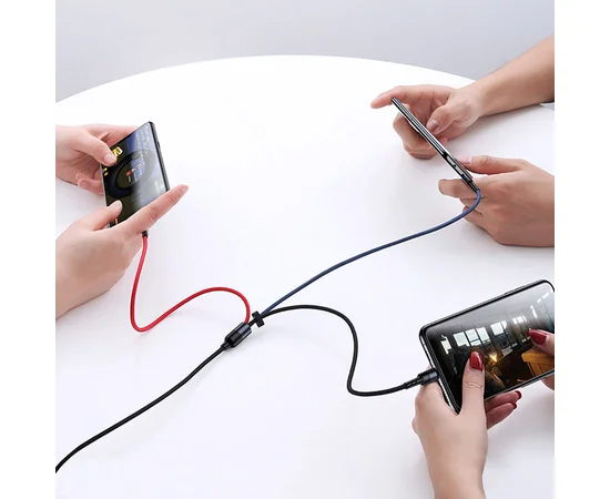 Дата кабель Usams US-SJ412 U26 3in1 USB to Combo 2A (3m) Черный