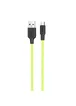 Дата кабель Hoco X21 Plus Fluorescent Silicone MicroUSB Cable (1m) Зеленый