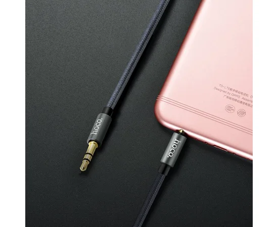 Аудио кабель Aux Hoco UPA03 (1m) Серый