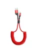 Дата кабель Baseus Fish Eye Spring Data Lightning Cable 2A (1m) Красный