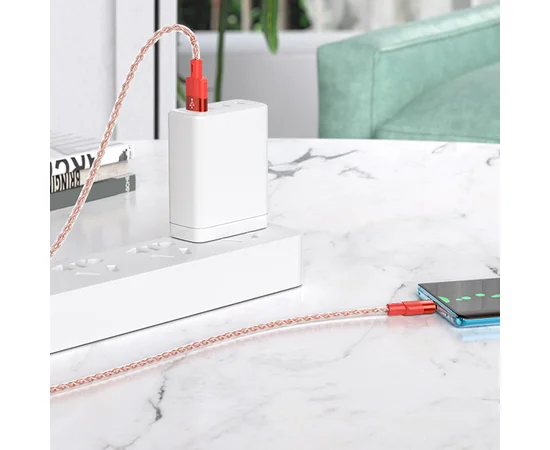 Дата кабель Hoco X99 Crystal Junction USB to Type-C (1.2m) Red