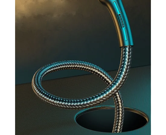 Дата кабель USAMS US-SJ425 U-Bob Series USB to Lightning Smart Power-off Cable (1.2m) Черный