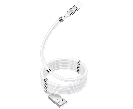 Дата кабель Hoco U91 "Magic magnetic" Lightning (1М) Білий