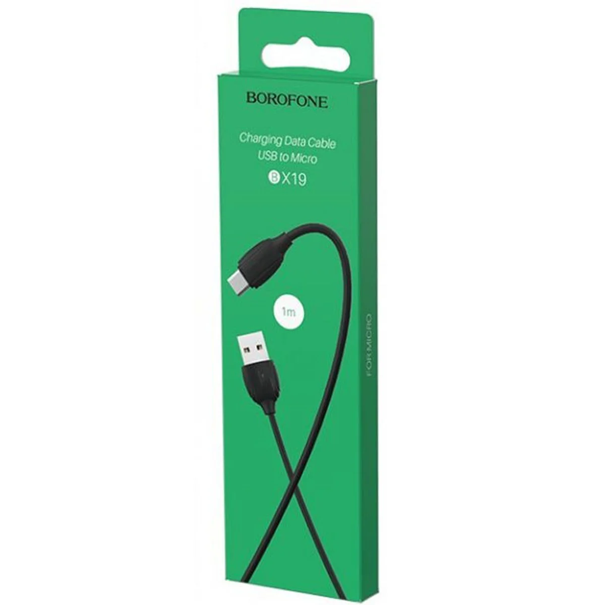 Дата кабель Borofone BX19 USB to MicroUSB (1m) Черный