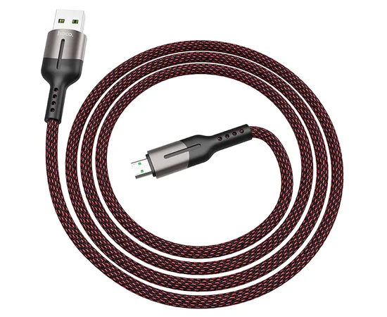 Дата кабель Hoco U68 "Gusto" MicroUSB 4A (1.2m) Черный
