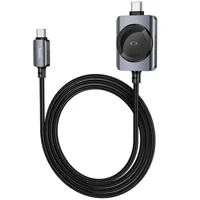 Дата кабель Hoco CW66 2in1 Type-C to iWatch/Type-C PD100W (1.2m) Black