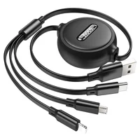 Дата кабель Hoco X75 3in1 Lightning-MicroUSB-Type-C (1m) Black